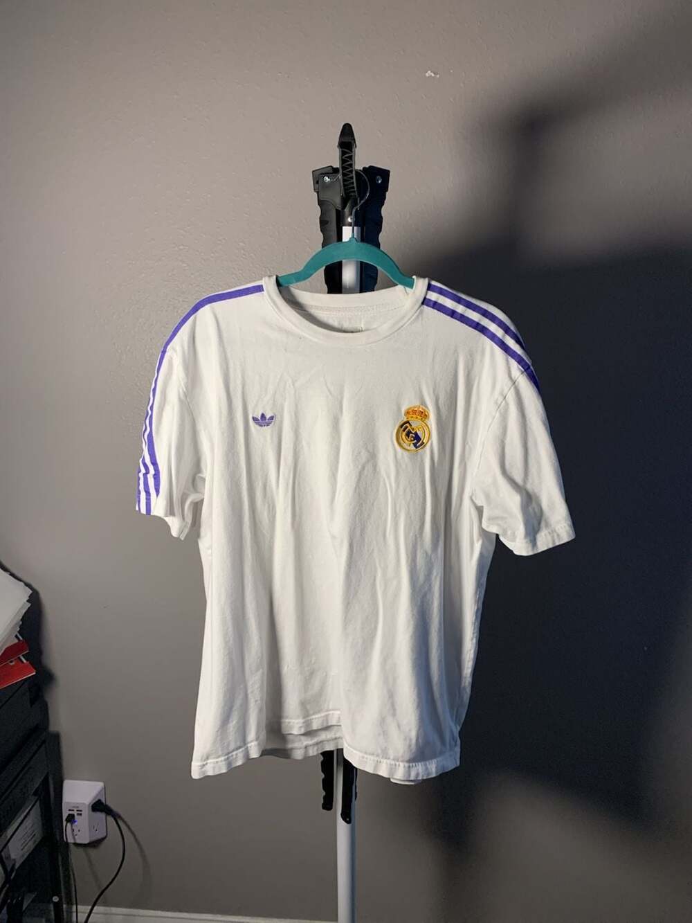 Adidas Real Madrid Terrace Icons T-Shirt White La Leyenda Blanca Size L